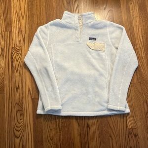 Patagonia white fleece - white - size L